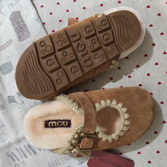 MOU Suede Woven Mule Shoes - Picture 6 of 7